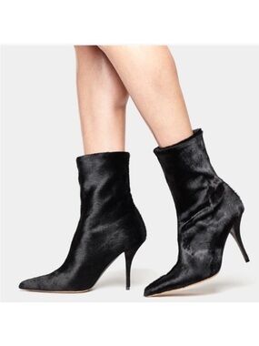 Tabitha Simmons eldon boots calf hair black sz 37.5